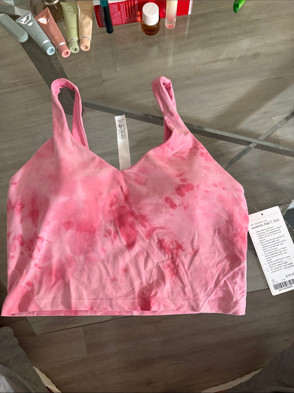 Align Lululemon Brand New with Tags Pink Tie-Dye Bralette Tank Top